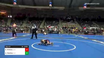 40 lbs Semifinal - Shaylie Wilkins, Socal Grappling Club vs Annabelle Medina, Unaffiliated