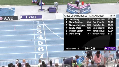 Youth Girls' 200m Hurdles Championship, Semi-Finals 8 - Age 13