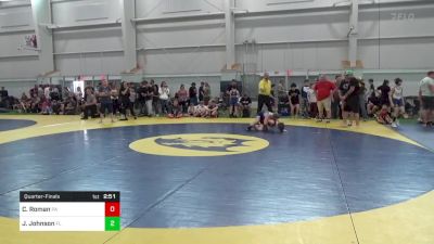 85-S lbs Quarterfinal - Collin Roman, PA vs Jett Johnson, FL