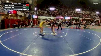 G - 110 lbs Cons. Round 3 - Kaylei Hinck, Helena Girls vs Laityn Allen, Poplar Girls