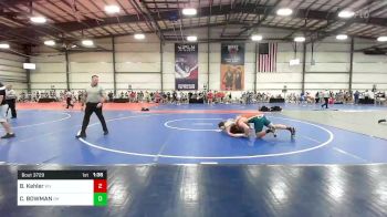 220 lbs Round Of 32 - Brock Kehler, WV vs CALEB BOWMAN, OH