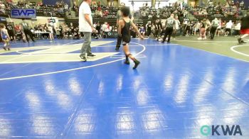 61 lbs Rr Rnd 3 - Dwaine Goldsberry, Weatherford Youth Wrestling vs Leland Riley, Midwest City Bombers