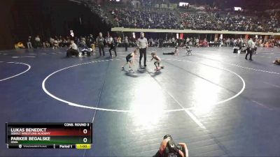 53 lbs Cons. Round 3 - Lukas Benedict, Sebolt Wrestling Academy vs Parker Begalske, Iowa