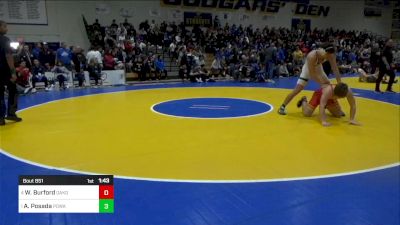 218 lbs Semifinal - Wes Burford, Oakdale vs Angelo Posada, Poway