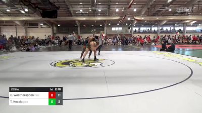 285 lbs Final - Ethan Weatherspoon, Virginia vs Tyler Kocak, George Mason