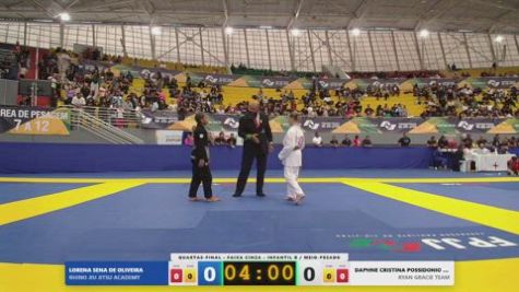 DAPHNE CRISTINA POSSIDONIO CRUZ vs LORENA SENA DE OLIVEIRA 2026 FPJJ Circuito Paulista GI Etapa 3