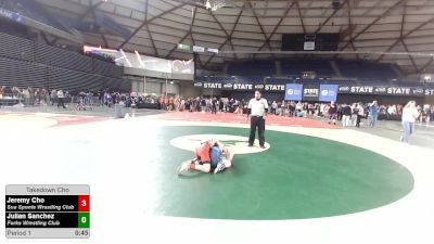 105 lbs Cons. Quarters - Jeremy Cho, Sua Sponte Wrestling Club vs Julian Sanchez, Forks Wrestling Club