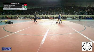 140 lbs Consi Of 32 #2 - Martin Gonzalez, Hinton Comets vs Eli Luckett, Enid Junior High