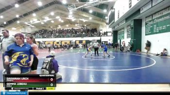 132 lbs Quarterfinal - Gemma LeBeau, Eagle vs Savannah Urch, Emmett