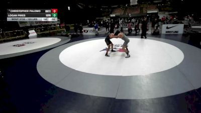 120 lbs 7th Place Match - Logan Pires, Vasky Bros\Pitman Wrestling Club vs Christopher Palomo, MTC - MANTANONA TRAINING CENTER