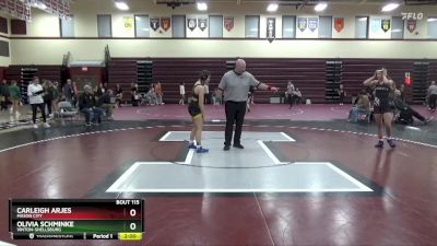 JV-11 lbs Round 3 - Olivia Schminke, Vinton-Shellsburg vs Carleigh Arjes, Mason City