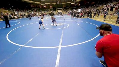 90 lbs Quarterfinal - Zoey Benn, Smith Wrestling Academy vs Jaxon Fry, Checotah Matcats