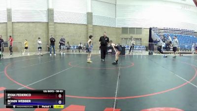 58-63 lbs 1st Place Match - Ryan Federico, OH vs Ronin Webber, OH