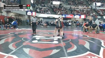 G - 190 lbs Cons. Round 5 - Josephine Manning, Fort Benton (Girls) vs Keyenna DeRoche, Browning (Girls)
