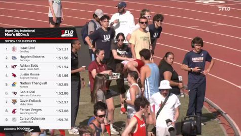 Men's 800m Open A, Prelims 9
