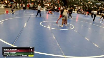 285 lbs Champ. Round 3 - Jayden Berry, Cloud County Community College vs Burak Bowers, Minnesota State Moorhead