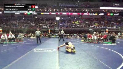 1A-144 lbs Champ. Round 1 - Chance Christensen, Riceville vs Keyin Steeve, Nodaway Valley