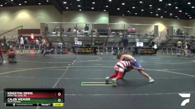 82 lbs Cons. Round 1 - Kingston Simms, RAISE THE LEVEL WC vs Caleb Weaver, Team Gotcha