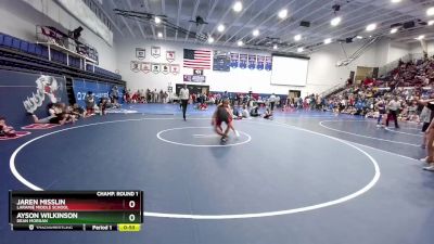 127 lbs Cons. Round 1 - Jaren Misslin, Laramie Middle School vs Ayson Wilkinson, Dean Morgan