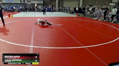 75 lbs Semis (4 Team) - Brayden Hanna, Watertown-Mayer vs Parker Bredesen, Westfield
