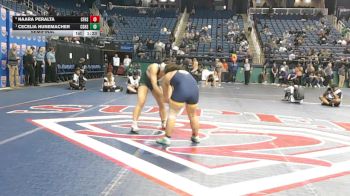 7A - 165 lbs Semifinal - Cecelia Nunemacher, Cardinal Gibbons High School vs Naara Peralta, Cape Fear High School