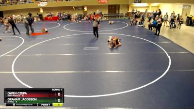 100 lbs Round 1 (4 Team) - Graham Jacobson, NRHEG vs Owen Czepa, New Prague