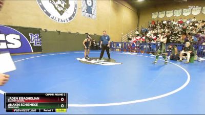 132 lbs Champ. Round 2 - Anakin Schiemeke, Tehachapi vs Jaden Eisagholian, Calvary Chapel