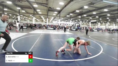 102 lbs Quarterfinal - Daniel Bonnette, Payson WC vs Corey Heck, Mat Monsters