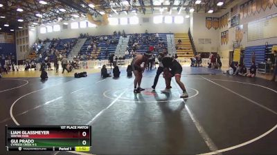 215 White 1st Place Match - Liam Glassmeyer, Winter Park vs GUI PRADO, Cypress Creek H S