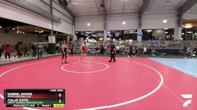 144 lbs Cons. Semi - Collin Gates, Liberty Warriors Wrestling Club vs Gabriel Bower, Amped Wrestling Club