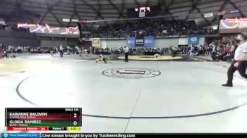 Girls 125 lbs Semifinal - Karianne Baldwin, Glacier Peak (Girls) vs Gloria Ramirez, Quincy (Girls)