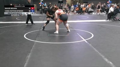 180 lbs 3rd Place Match - Ciera Hutton-Spieker, Ottawa University vs Bailee Nelson, Friends University