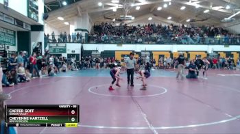 85 lbs Champ. Round 2 - Carter Goff, Garden Valley vs Cheyenne Hartzell, New Plymouth