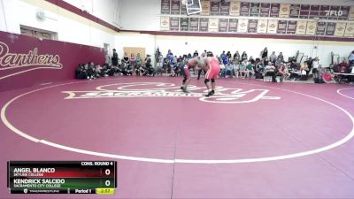 285 lbs Cons. Round 4 - Kendrick Salcido, Sacramento City College vs Angel Blanco, Skyline College