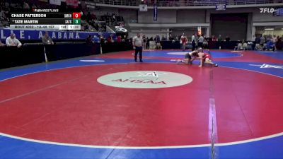 1A-4A 157 Champ. Round 1 - Tate Martin, Satsuma vs Chase Patterson, St Michael Catholic High School