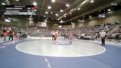 1A 126 lbs Semifinal - Miles Coleman, Monticello vs Boston Thompson, Milford