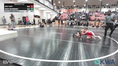 58 lbs Semifinal - Colt Lott, Fort Gibson Youth Wrestling vs Dean McInerney, Sallisaw Takedown Club 2
