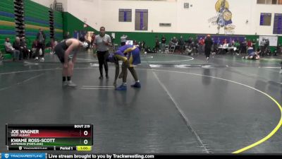 220 lbs Cons. Semi - Kwame Ross-Scott, Jefferson (Portland) vs Joe Wagner, West Albany