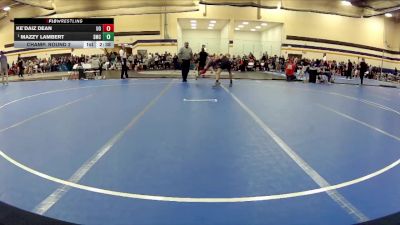 141 lbs Champ. Round 2 - Mazzy Lambert, Southwestern Michigan College vs Ke`daiz Dean, University Of Olivet