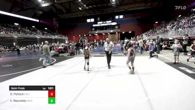 74 lbs Semifinal - Dracen Pollock, Eastside United vs Elijah Reynolds, Windy City WC