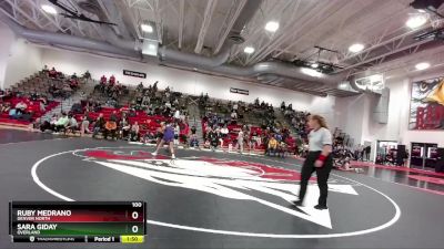 100 lbs Semifinal - Sara Giday, Overland vs Ruby Medrano, Denver North