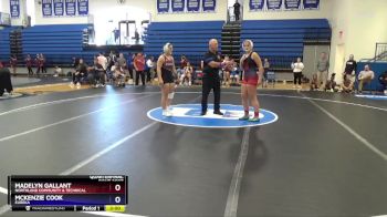 155 lbs Quarterfinal - Madelyn Gallant, Northland Community & Technical vs Mckenzie Cook, Eureka