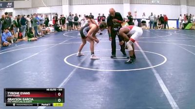 135 lbs Champ. Round 1 - Tyrone Evans, Unattached vs Grayson Garcia, Fitz Wrestling Academy