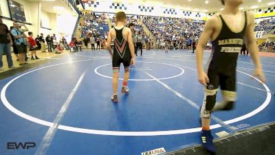 70 lbs Semifinal - Dugan Allen, Barnsdall Youth Wrestling vs Clayton Merrell, Mannford Pirate Youth Wrestling
