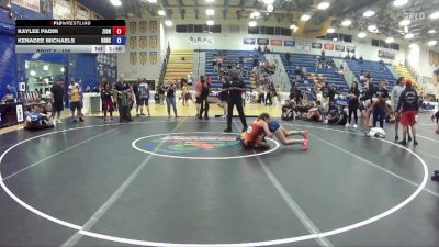 100 lbs Cons. Semi - Kaylee Padin, YIC vs Kenadee Michaels, Braden River High School