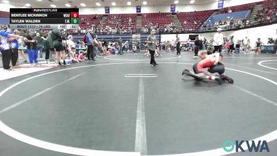 76 lbs Consi Of 8 #2 - Bentlee McKinnon, Weatherford Youth Wrestling vs Taylen Walden, Elgin Wrestling