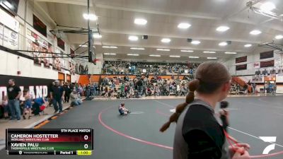 43 lbs 5th Place Match - Xavien Palu, Thermopolis Wrestling Club vs Cameron Hostetter, Worland Wrestling Club