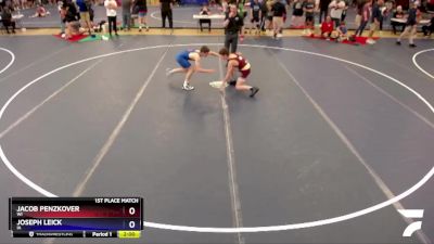 110 lbs 1st Place Match - Jacob Penzkover, WI vs Joseph Leick, IA