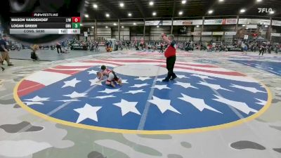 Cons. Semi - Mason VandeHoef, Lennox Youth Wrestling vs Logan Greer, Gladiator Wrestling Academy