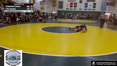 132 lbs 3rd Place Match - Ava Fusaro, South Plainfield vs Samantha Garcia, Hamilton West